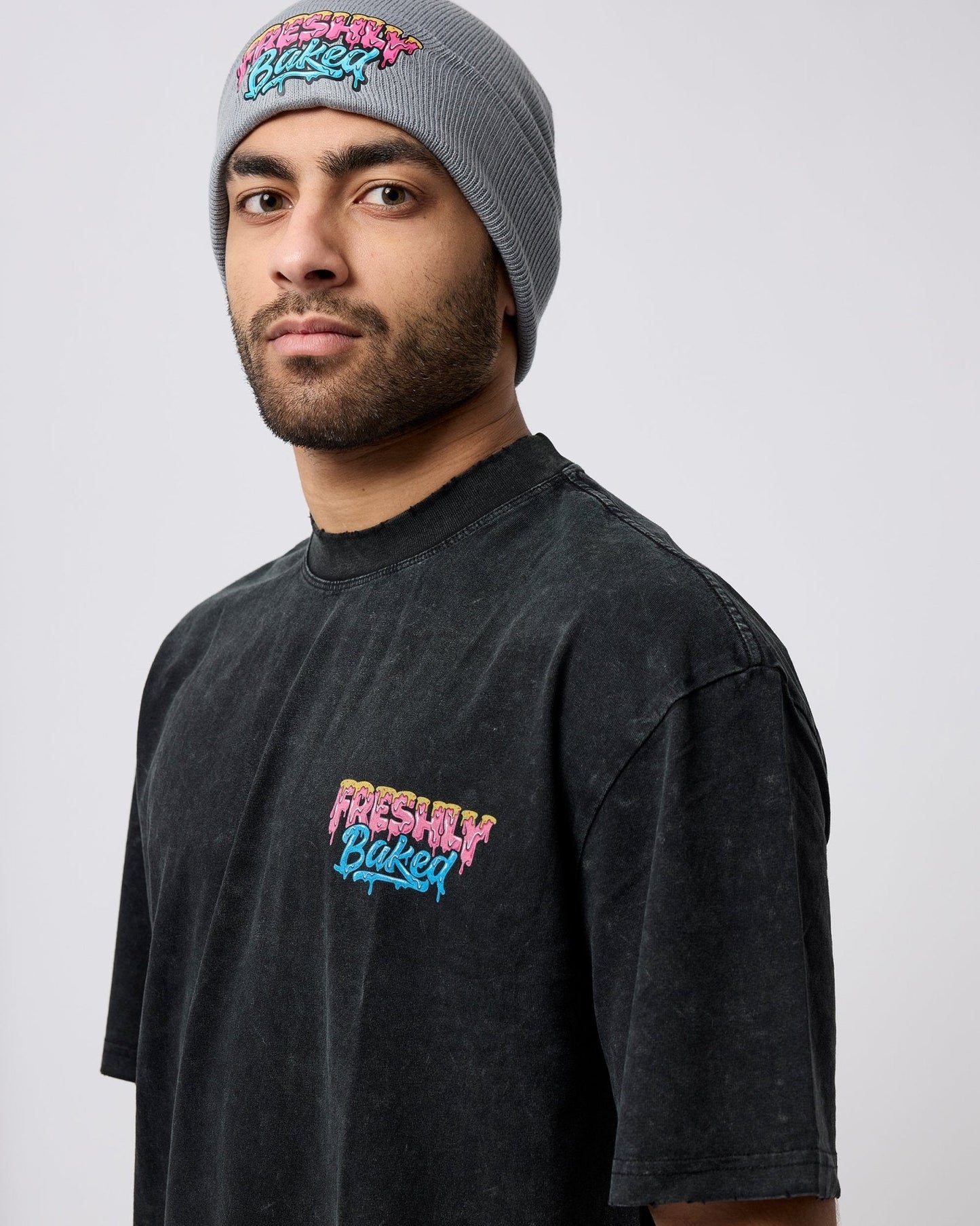 Oversized Acid wash Logo T - Shirt - Freshly Baked FightwearT Shirts