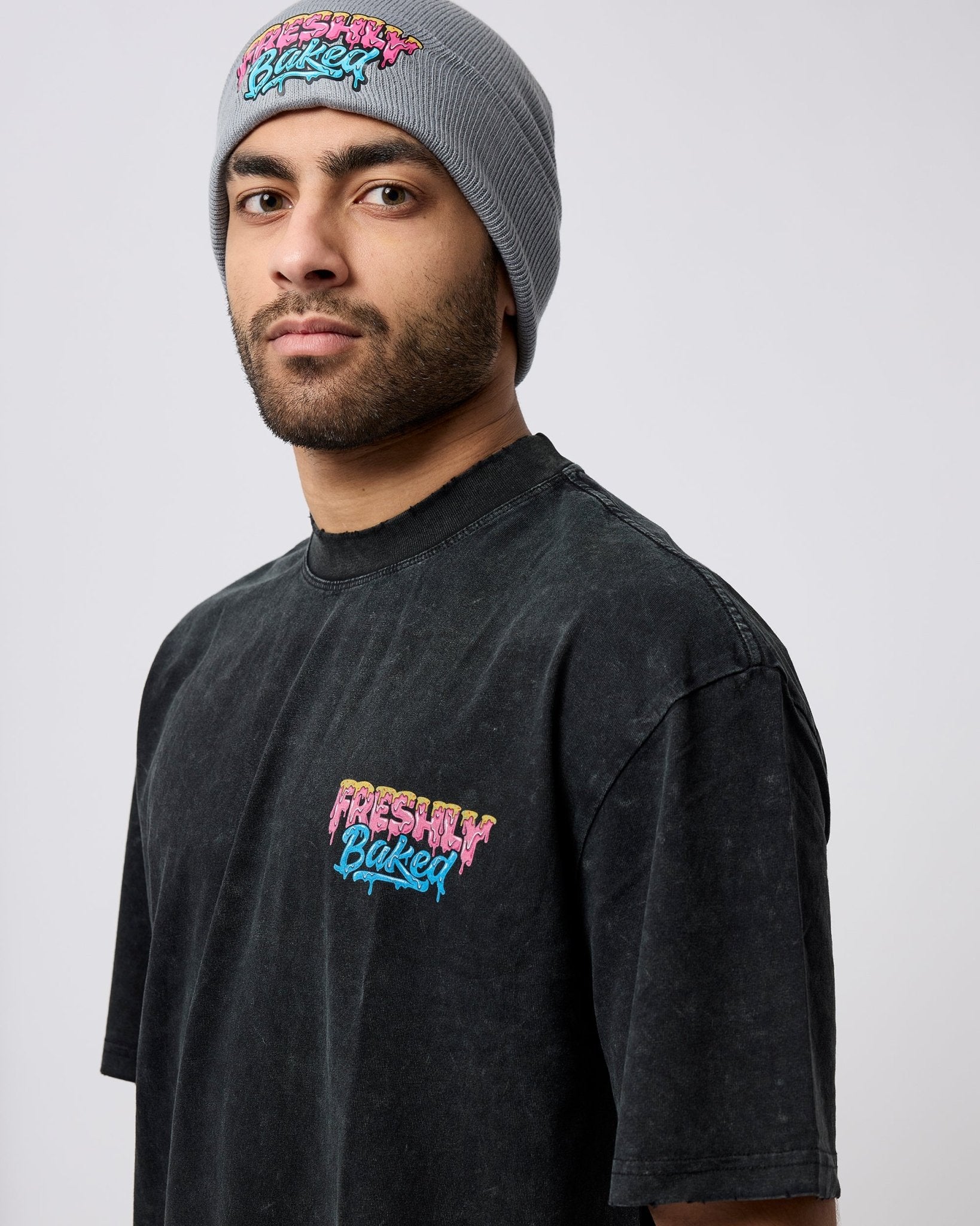 Oversized Acid wash Logo T - Shirt - Freshly Baked FightwearT Shirts
