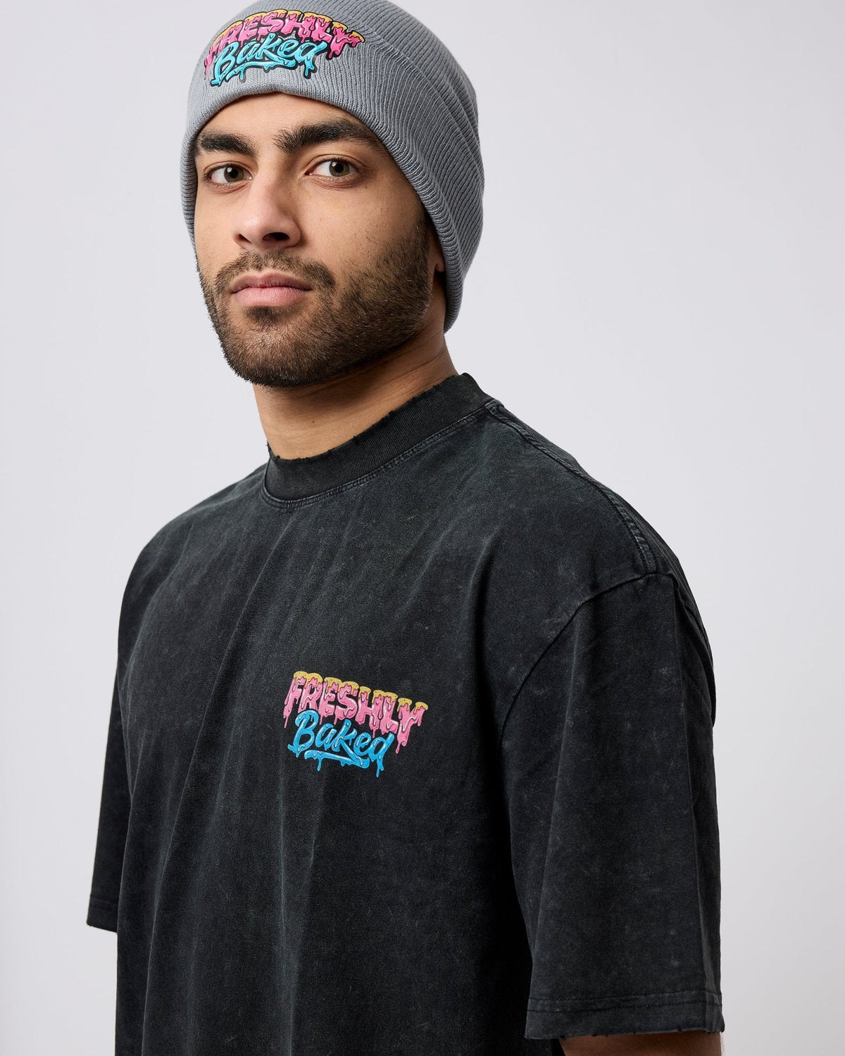 Oversized Acid wash Logo T - Shirt - Freshly Baked FightwearT Shirts