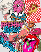 Sticker Pack 5x High Quality Die Cut stickers - Freshly Baked Fightwear
