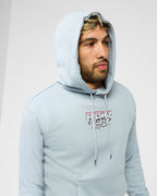 Unisex Lightweight Blue White Logo Hoody - Freshly Baked FightwearJumper