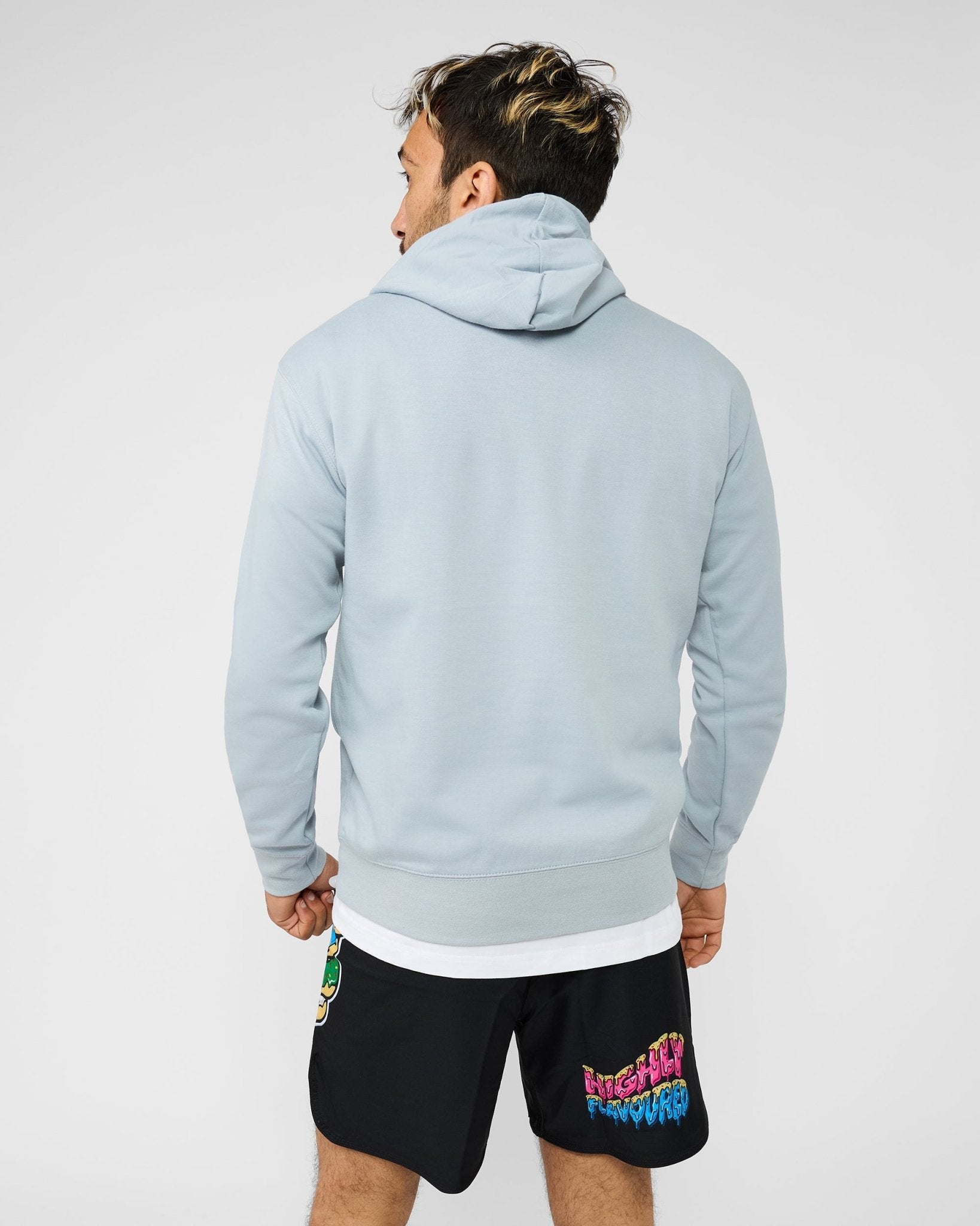 Unisex Lightweight Blue White Logo Hoody - Freshly Baked FightwearJumper