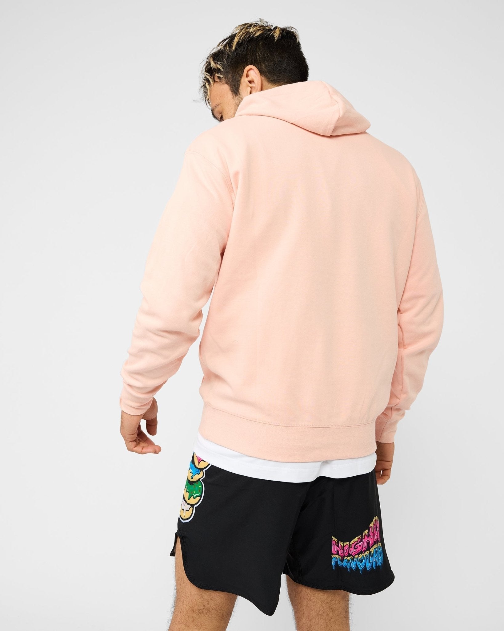 Unisex Lightweight Pink White Logo Hoody - Freshly Baked FightwearJumper