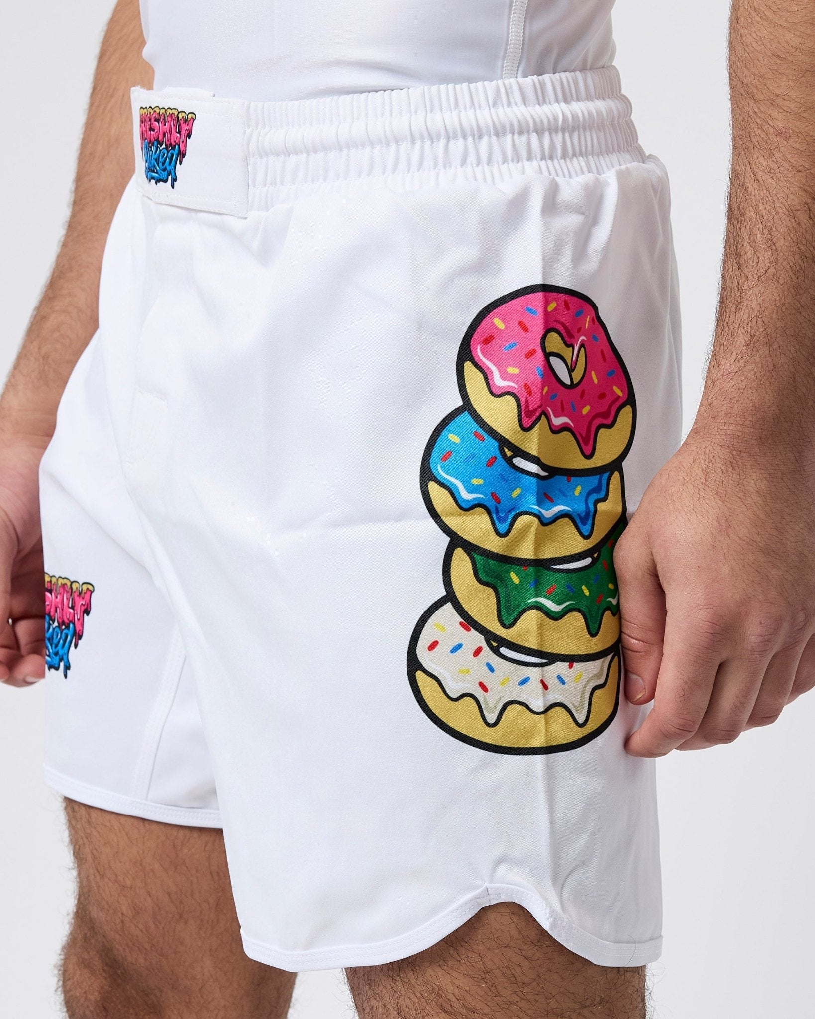 White Base Grappling Shorts - Freshly Baked FightwearShorts