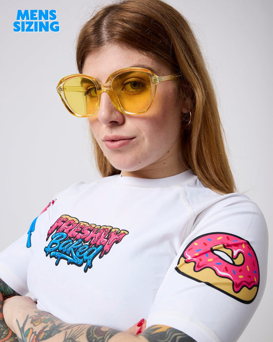 White Base Rashguard - Freshly Baked FightwearRashguards