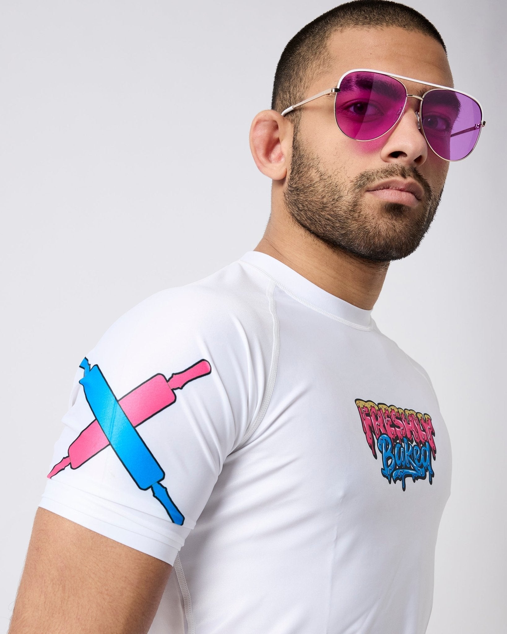 White Base Rashguard - Freshly Baked FightwearRashguards